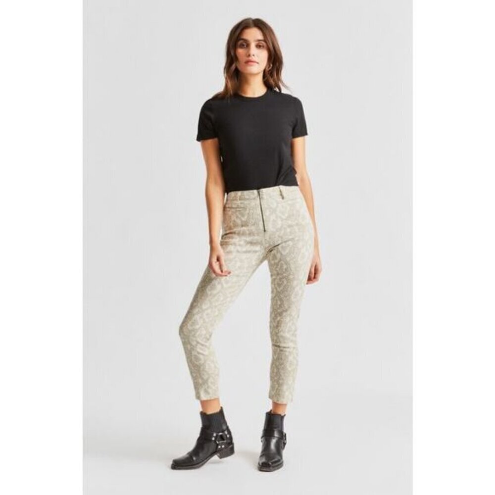 Brixton Slater Snakeskin High Waisted Slim Pant Womens Size 27